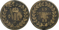 Frankreich Décime. Louis XVIII, Strasbourg, Kupfer, S+, Gadoury:196d -