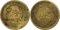 Monaco 50 Centimes Louis II, Poissy, Cupro-Aluminium, SS, Gadoury:MC125 -