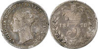 United Kingdom 3 Pence Victoria, London, Silber, S, KM:730 -