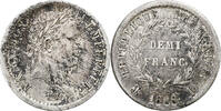 Frankreich 1/2 Franc Napoleon I, Lyon, Silber, SS, Gadoury:398, KM:680.4 -