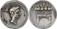 Denarius 29-27 BC Uncertain mint i Octavian, Uncertain mint in Italy, Silber, SS, RIC:267