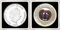 Salomonen 2 Dollars Elizabeth II, Winged scarab, PP, Silber, STGL -