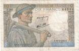 Frankreich 10 Francs Mineur, 1945-04-19, S.9844586, SS -