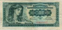 Jugoslawien 500 Dinara Geldschein, 1955-05-01, KM:70, S -