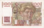Frankreich 100 Francs Jeune Paysan, 1952-02-07, N.42368473, VZ -