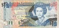 10 Dollars  Osten Karibik Staaten UNZ- UNZ-