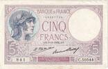 Frankreich 5 Francs Violet, 1932-11-03, C.50544, VZ -