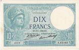 Frankreich 10 Francs Minerve, 1932-05-19, A.65162, UNZ- -