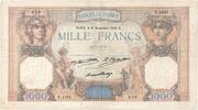 Frankreich 1000 Francs Cérès et Mercure, 1930-11-27, S, Fayette:37.5 -