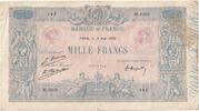 Frankreich 1000 Francs Bleu et Rose, 1925-08-13, W.2003, S+ -