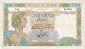 Frankreich 500 Francs La Paix, 1941-01-09, W.1802, SS -