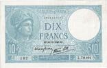 Frankreich 10 Francs Minerve, 1940-10-24, L.78101, VZ -