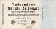 Deutschland 500 Mark Geldschein, KM:74c, SS -