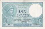 Frankreich 10 Francs Minerve, 1939-09-14, E.71895, VZ -