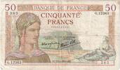 Frankreich 50 Francs Cérès, 1940-02-22, G.12363, S+ -
