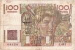 Frankreich 100 Francs Jeune Paysan, 1952-10-02, L.491, S -
