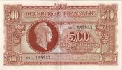 Frankreich 500 Francs Marianne, 53L, UNZ- -
