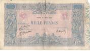 Frankreich 1000 Francs Bleu et Rose, J.1872, S, Fayette:36.41, KM:67j -