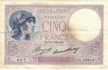 Frankreich 5 Francs G.55818, SS, Fayette:3.17, KM:72e -
