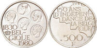 Belgien 500 Francs, 500 Frank Münze, Brussels, SS, Silver Clad -