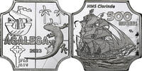 Mauritius 500 Rupees 2023 Agalega Islands, Silver plated copper-nickel, ... 34,95 EUR  zzgl. 4,95 EUR Versand