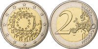 Malta 2 Euro 30 ans du drapeau de l'UE, Utrecht, Bi-Metallic, UNZ -