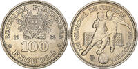 Portugal 100 Escudos Football, Lisbon, Kupfer-Nickel, VZ, KM:637 -