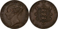 Jersey 1/13 Shilling Victoria, Kupfer, SS, KM:3 -