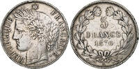 Frankreich 5 Francs Cérès, Bordeaux, Silber, SS, KM:818.1 -