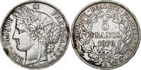 Frankreich 5 Francs Cérès, Paris, Silber, SS, Gadoury:743, KM:818 -
