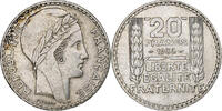 Frankreich 20 Francs 1938 Paris Turin, Paris, Silber, SS+, Gadoury:852, KM:879