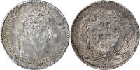Frankreich 25 Centimes Louis-Philippe I, Rouen, Silber, S, Gadoury:357 -