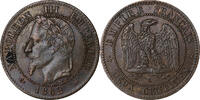 Frankreich 2 Centimes Napoleon III, Bordeaux, Bronze, SS+, Gadoury:104 -