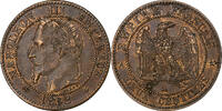 Frankreich 2 Centimes Napoleon III, Paris, Bronze, VZ, Gadoury:104 -
