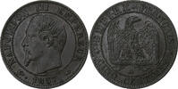 Frankreich 5 Centimes Napoleon III, Paris, Bronze, VZ, Gadoury:152 -