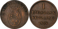 Dänemark Rigsbankskilling Frederik VI, Copenhagen, Kupfer, S, KM:688 -