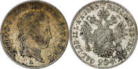 Österreich 20 Kreuzer Ferdinand I, Vienna, Silber, SS, KM:2208 -