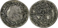 Österreich 20 Kreuzer Maria Theresa, Vienna, Silber, S -