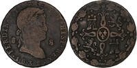 Spanien 8 Maravedis Ferdinand VII, Segovia, Kupfer, S, KM:486 -