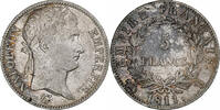 Frankreich 5 Francs Napoleon I, Rouen, Silber, SS+, Gadoury:584 -