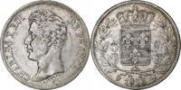 Frankreich 5 Francs Charles X, Perpignan, Silber, SS, Gadoury:643 -