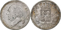 Frankreich 5 Francs Louis XVIII, Rouen, Silber, S+, Gadoury:614 -