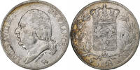 Frankreich 5 Francs Louis XVIII, Paris, Silber, SS+, Gadoury:614 -