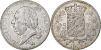 Frankreich 5 Francs Louis XVIII, Paris, Silber, VZ, Gadoury:614 -