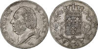 Frankreich 5 Francs Louis XVIII, Lille, Silber, S+, Gadoury:614 -