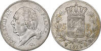Frankreich 5 Francs Louis XVIII, Perpignan, Silber, SS+, Gadoury:614 -
