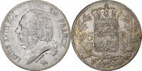 Frankreich 5 Francs Louis XVIII, Lille, Silber, SS+, Gadoury:614 -