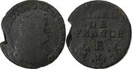 Frankreich Liard 1698 Tours Louis XIV, Tours, Kupfer, SGE+, Gadoury:81