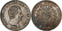 Kingdom of Sardinia 5 Lire Carlo Felice, Genoa, Silber, SS+, KM:116 -