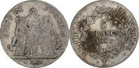 Frankreich 5 Francs Directoire, Bayonne, Silber, S, Gadoury:563 -